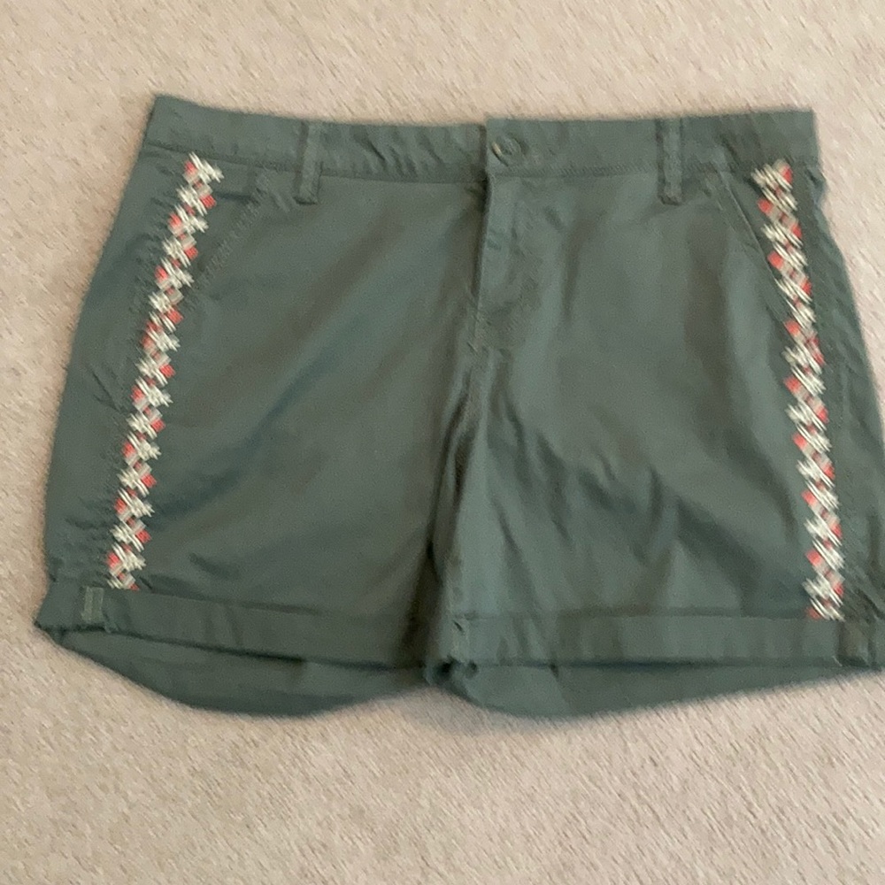 NWT Sonoma Olive Embroidered Shorts 12